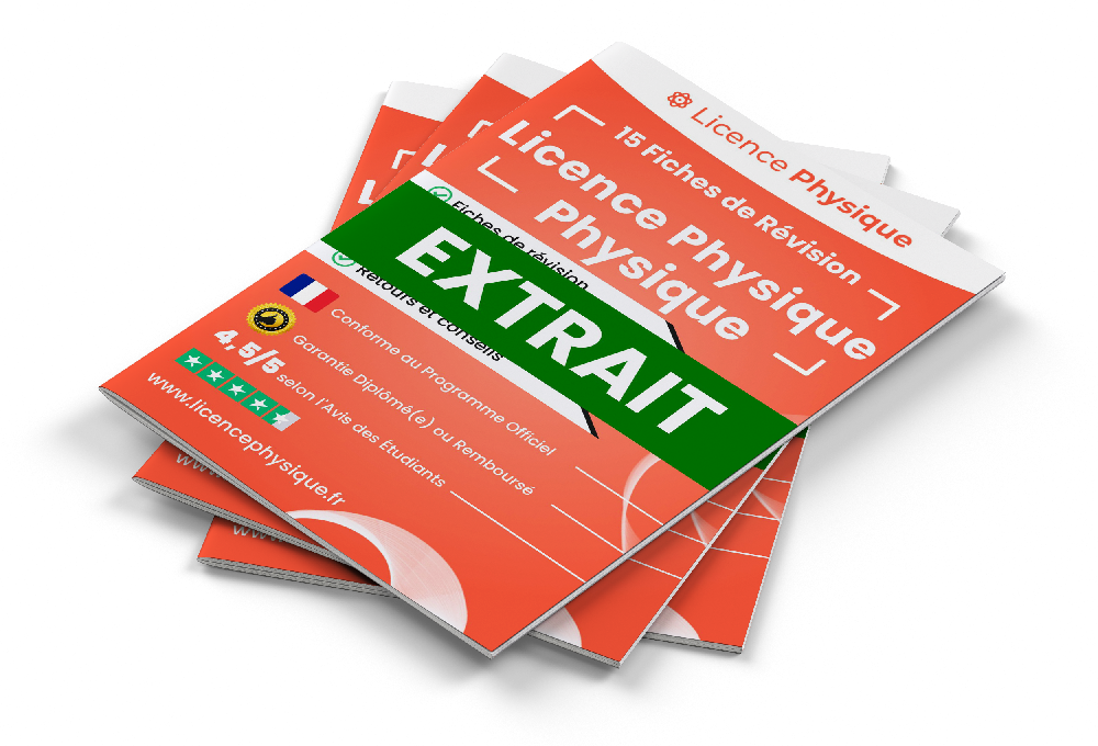 15 Fiches Révision gratuites Licence Physique